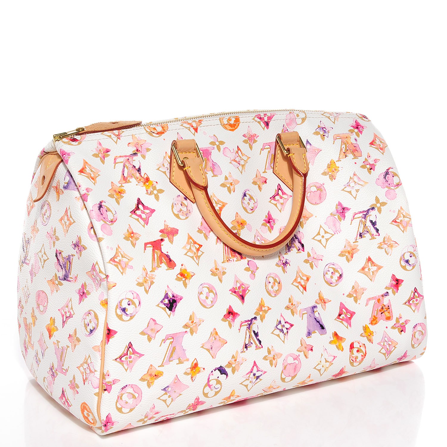 LOUIS VUITTON Watercolor Aquarelle Speedy 35 White 320453