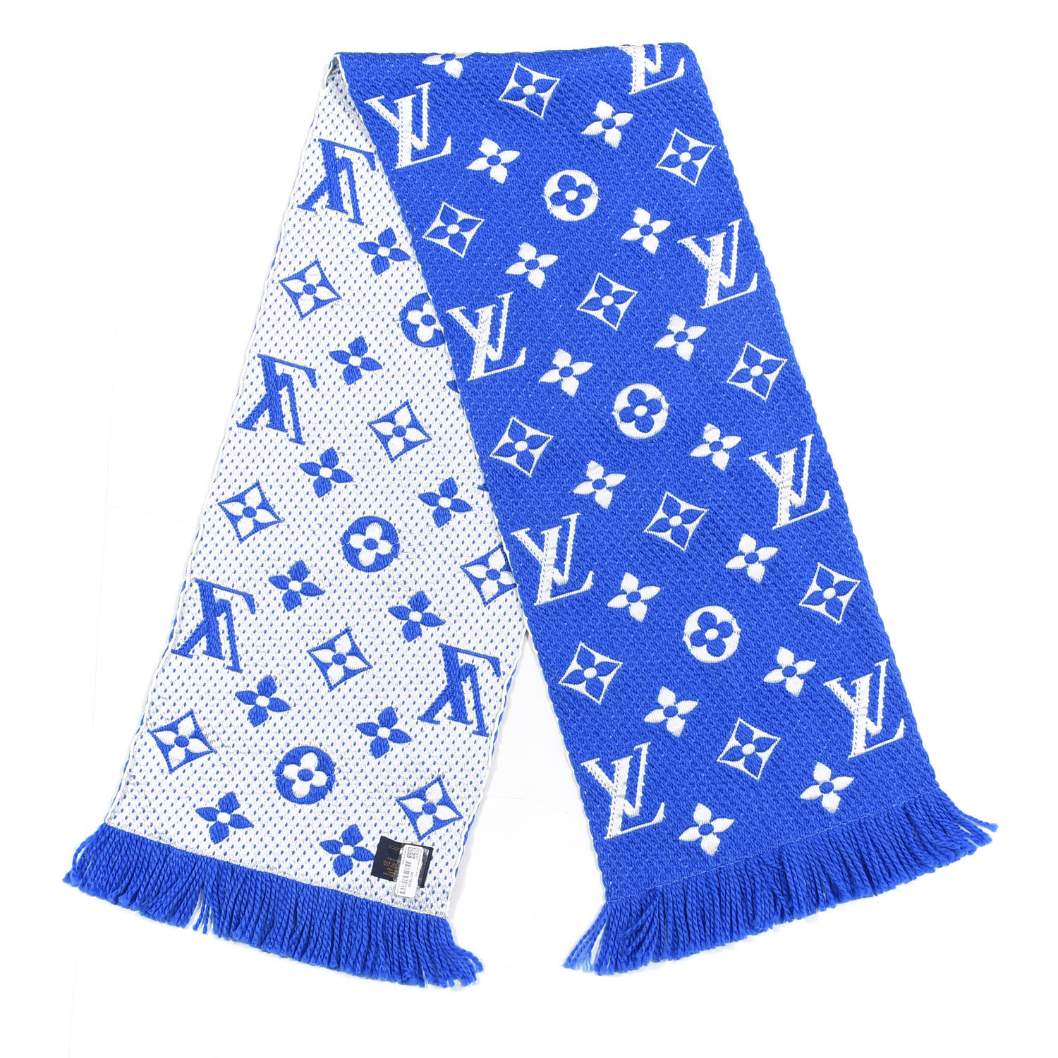 Logomania cashmere scarf Louis Vuitton Blue in Cashmere - 31046436