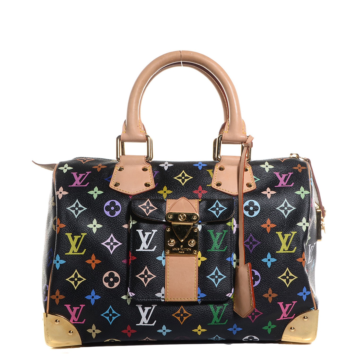 Speedy cloth handbag Louis Vuitton Multicolour in Cloth - 19970793