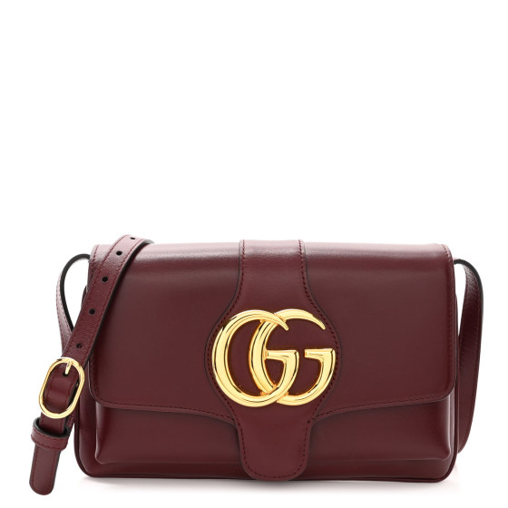 GUCCI Vitello Palmellato Lux Small Arli Flap Shoulder Bag Vintage Bordeaux