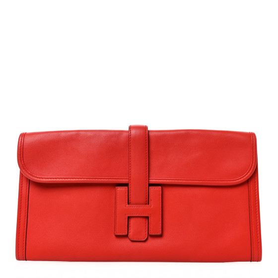 HERMES Swift Jige Elan 29 Clutch Rouge Tomate