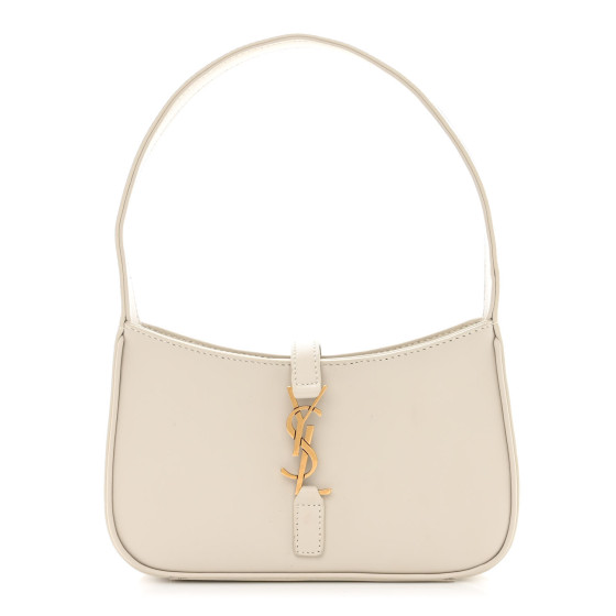 SAINT LAURENT Smooth Calfskin Le 5 A 7 Mini Hobo Crema Soft