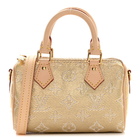 LOUIS VUITTON Monoglam Nano Speedy Beige