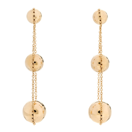 TIFFANY 18K Yellow Gold HardWear Triple Drop Earrings